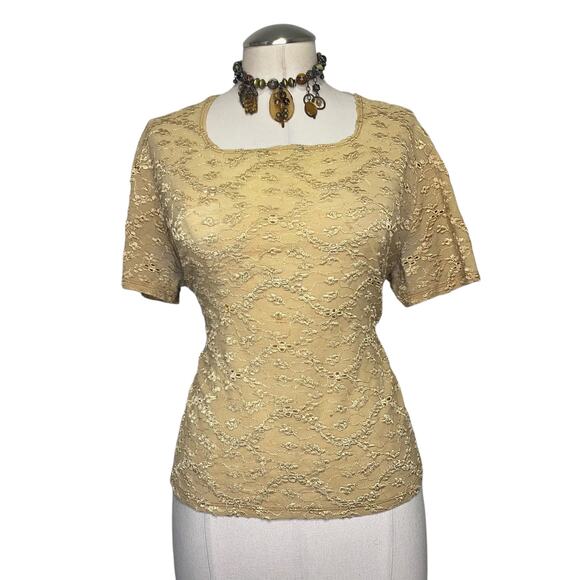 Vintage E.K. Designs 90s Victorian Style Floral Delicate Blouse - Picture 1 of 13